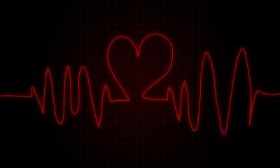Bilde av EKG med hjerteform