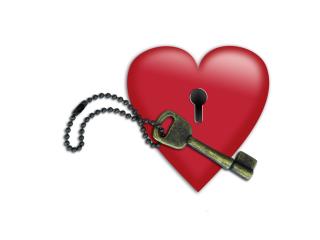 Bilde av et hjerte og en nøkkel